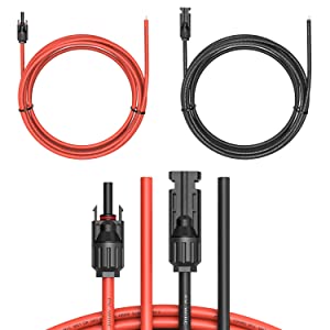 10 AWG 10 ηλιακά καλώδια Panle μετρητών 20 πόδια